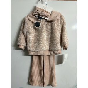 New Rachel Zoe 2t 4Pc Fancy Sweatpant Set With Sunglasses